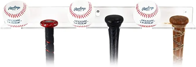 Acrylic Wall Mounts and Display Stands for Regular Baseball Bat