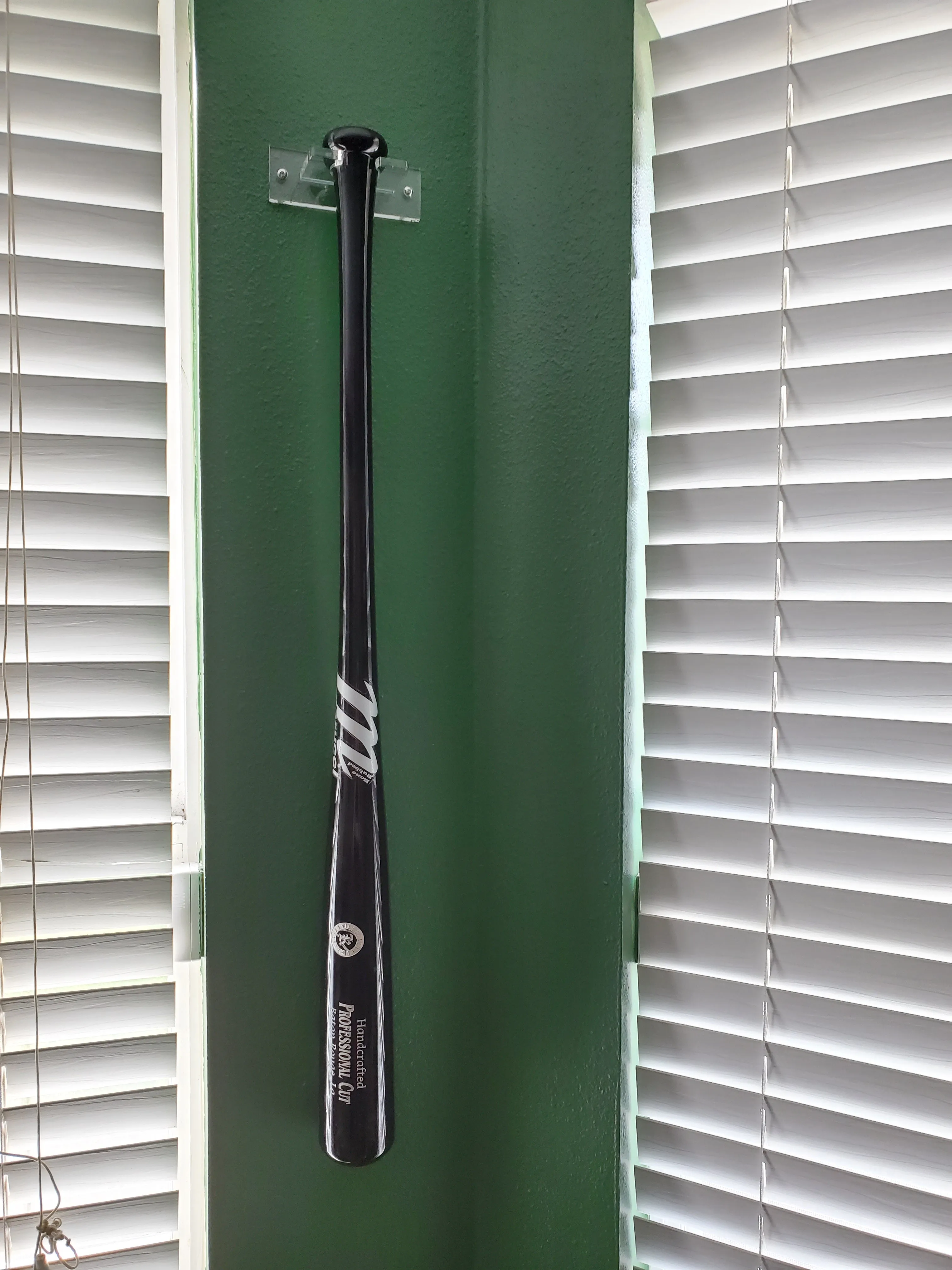 Acrylic Wall Mounts and Display Stands for Regular Baseball Bat