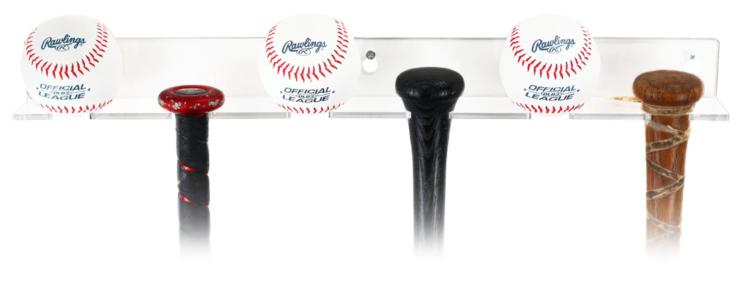 Acrylic Wall Mounts and Display Stands for Regular Baseball Bat