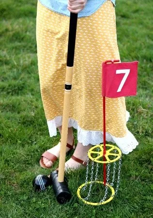 Amish-Made Deluxe Flag Croquet Golf Game Set, With Duffel Carry Bag