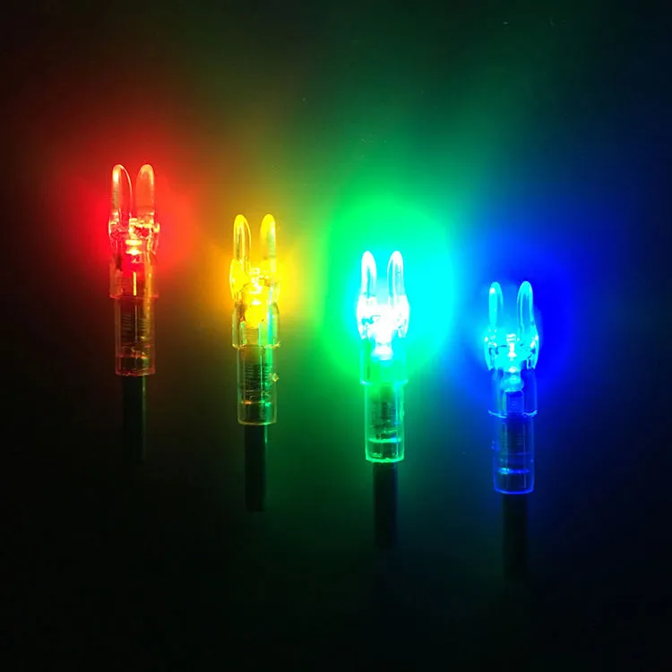 Archery Shooting Led Lighted Nocks 6.2mm/0.246inch Automatic Knocks Tail for Compound Recurve Bows/Long Bow Arrow