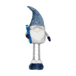 Blue Extendable Ski Gnome