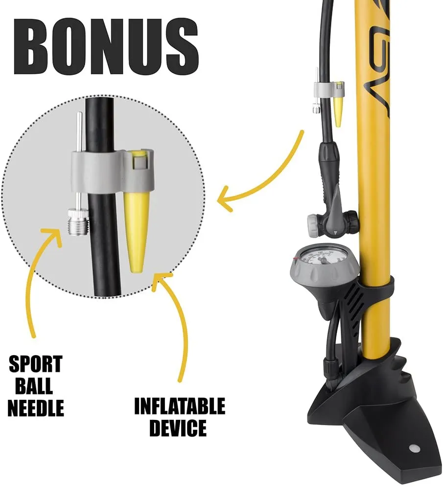 BV Bicycle Ergonomic Bike Floor Pump