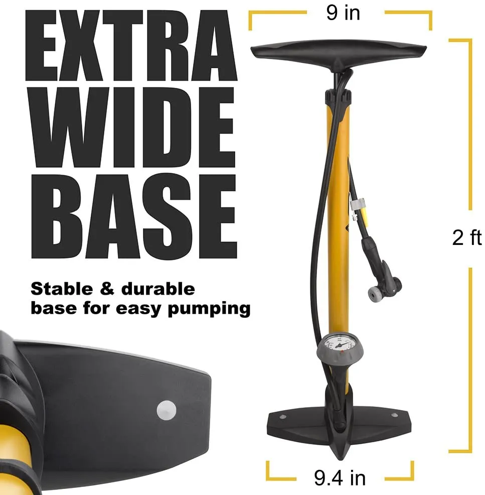 BV Bicycle Ergonomic Bike Floor Pump