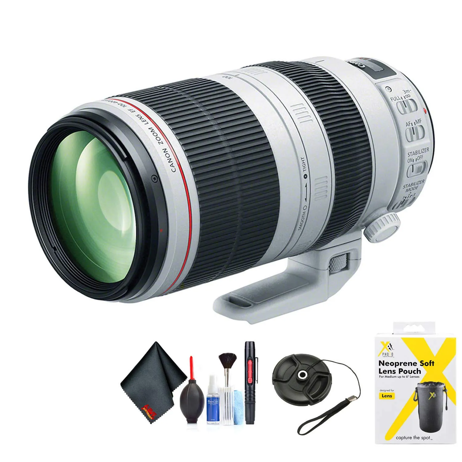 Canon EF 100-400mm f/4.5-5.6L is II USM Lens for Canon EF Mount   Accessories (International Model with 2 Year Warranty)