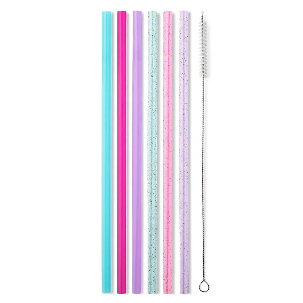 Cloud Nine Glitter Reusable Straw Set