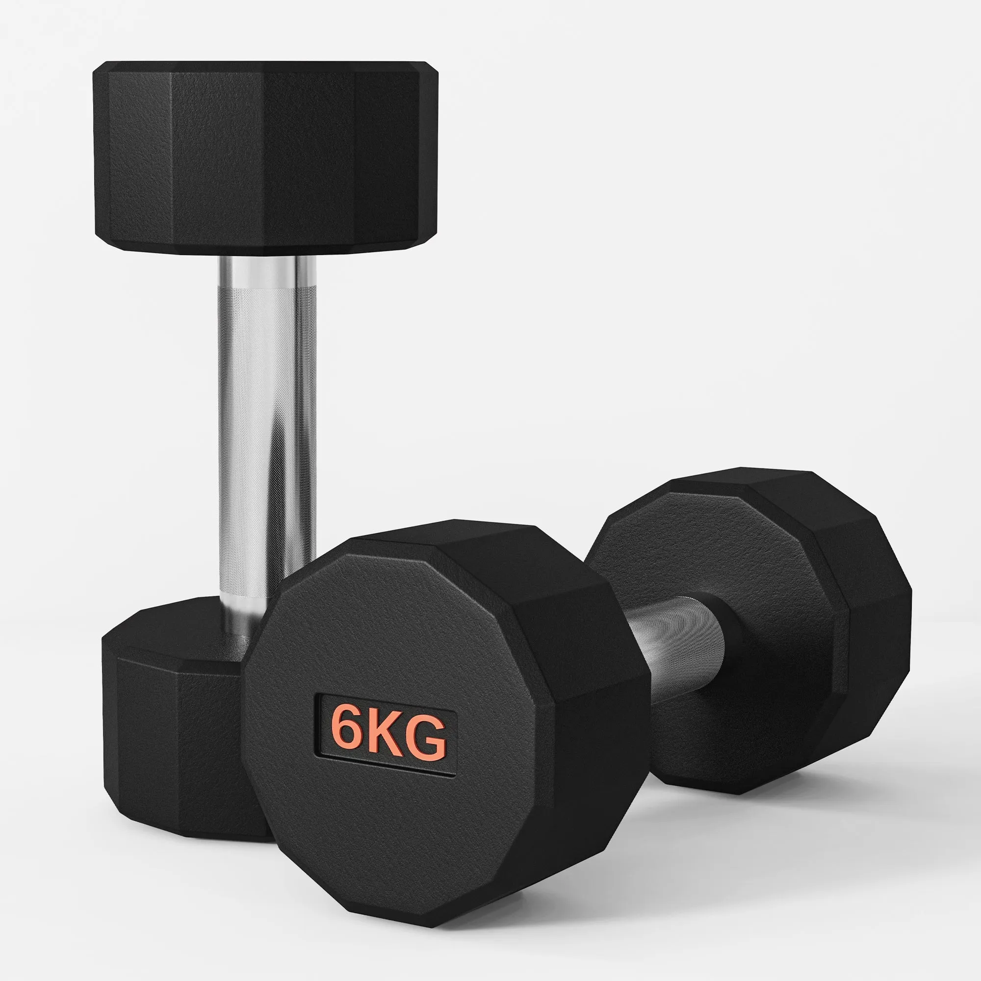 Dumbbells Weights Set with 12-Sided Shape and Non-Slip Grip, 2 x 6kg