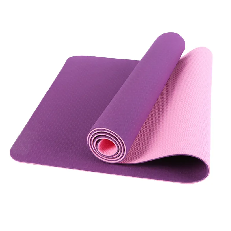 Eco Friendly Non-slip Double Layer TPE Yoga Mat