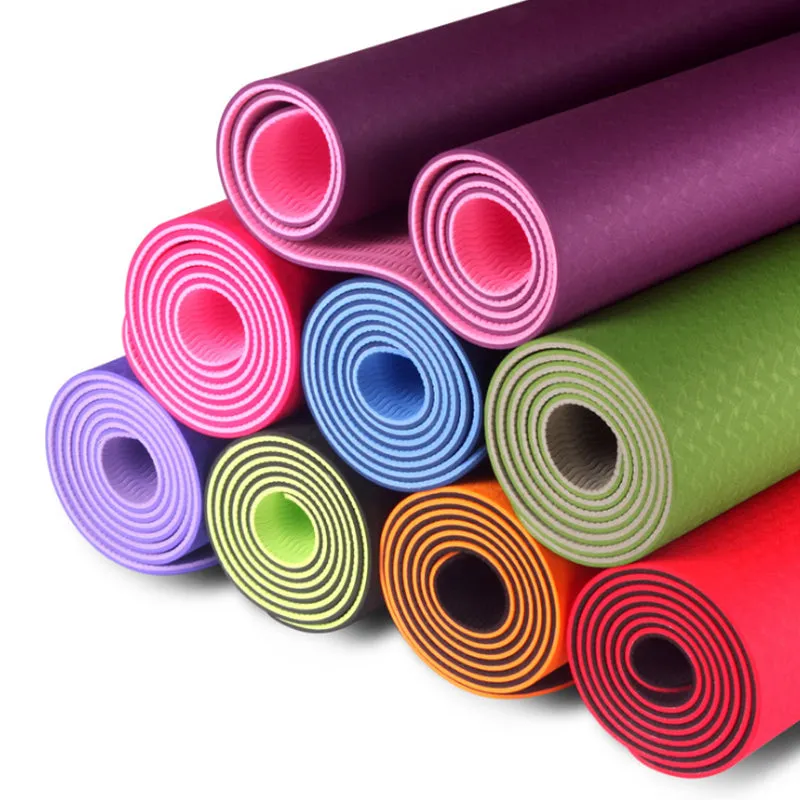 Eco Friendly Non-slip Double Layer TPE Yoga Mat