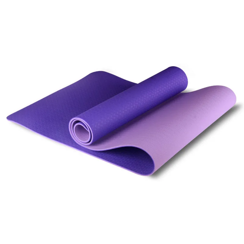 Eco Friendly Non-slip Double Layer TPE Yoga Mat