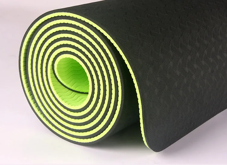 Eco Friendly Non-slip Double Layer TPE Yoga Mat