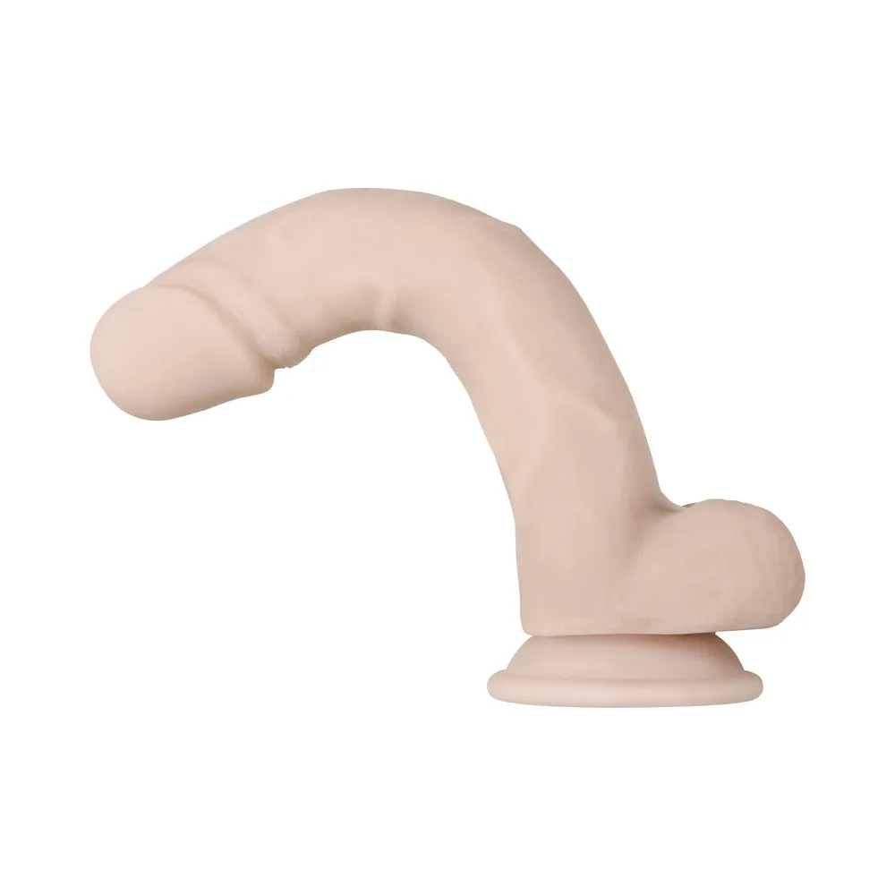 Evolved Real Supple Poseable 9.5 in. Realistic Dildo With Balls Beige