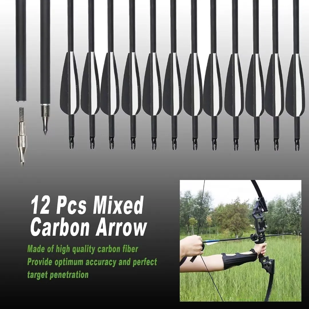 IS-TONGTU Archery Bow and Arrow for Adults, Takedown Aluminum Alloy Riser Archery Set Adult Beginner, 30 40 lbs Right Hand Hunting Recurve Kit (40 lbs)