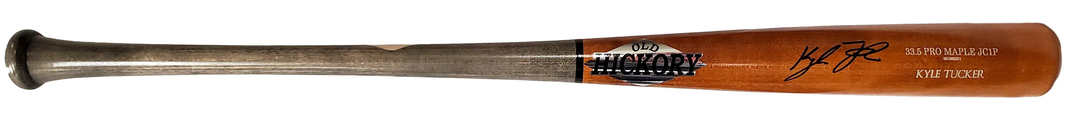 Kyle Tucker Autographed Brown Old Hickory Game Model Bat Houston Astros Beckett BAS Stock #200451