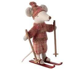 Maileg Winter Mouse with Ski Set, Big Sister