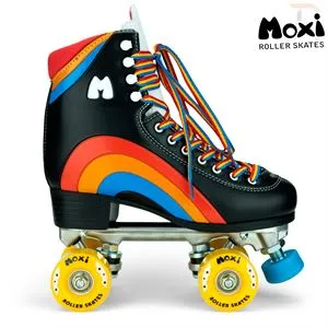 Moxi Rainbow Roller Skates - Black