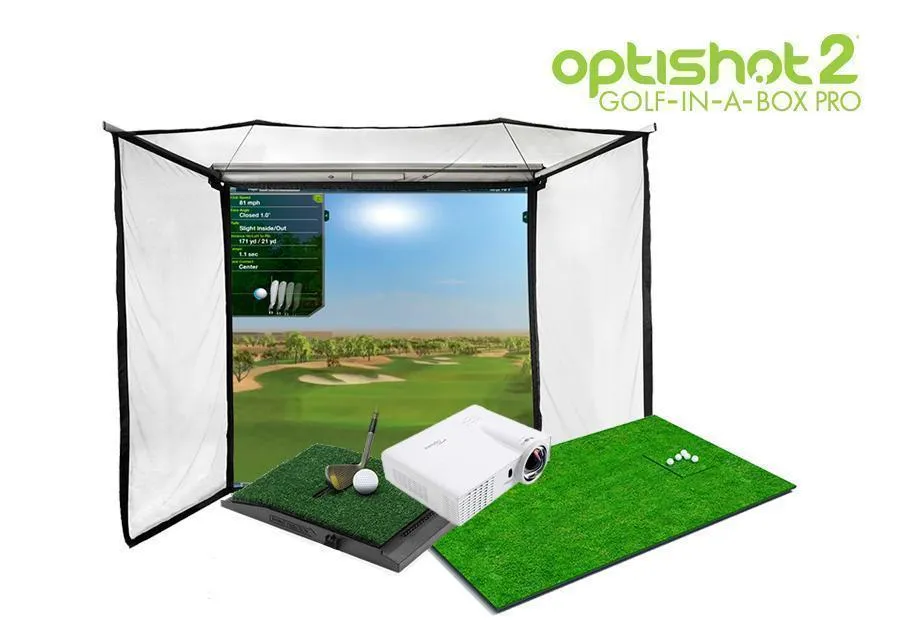 OptiShot 2 Golf In A Box Pro Golf Simulator Package