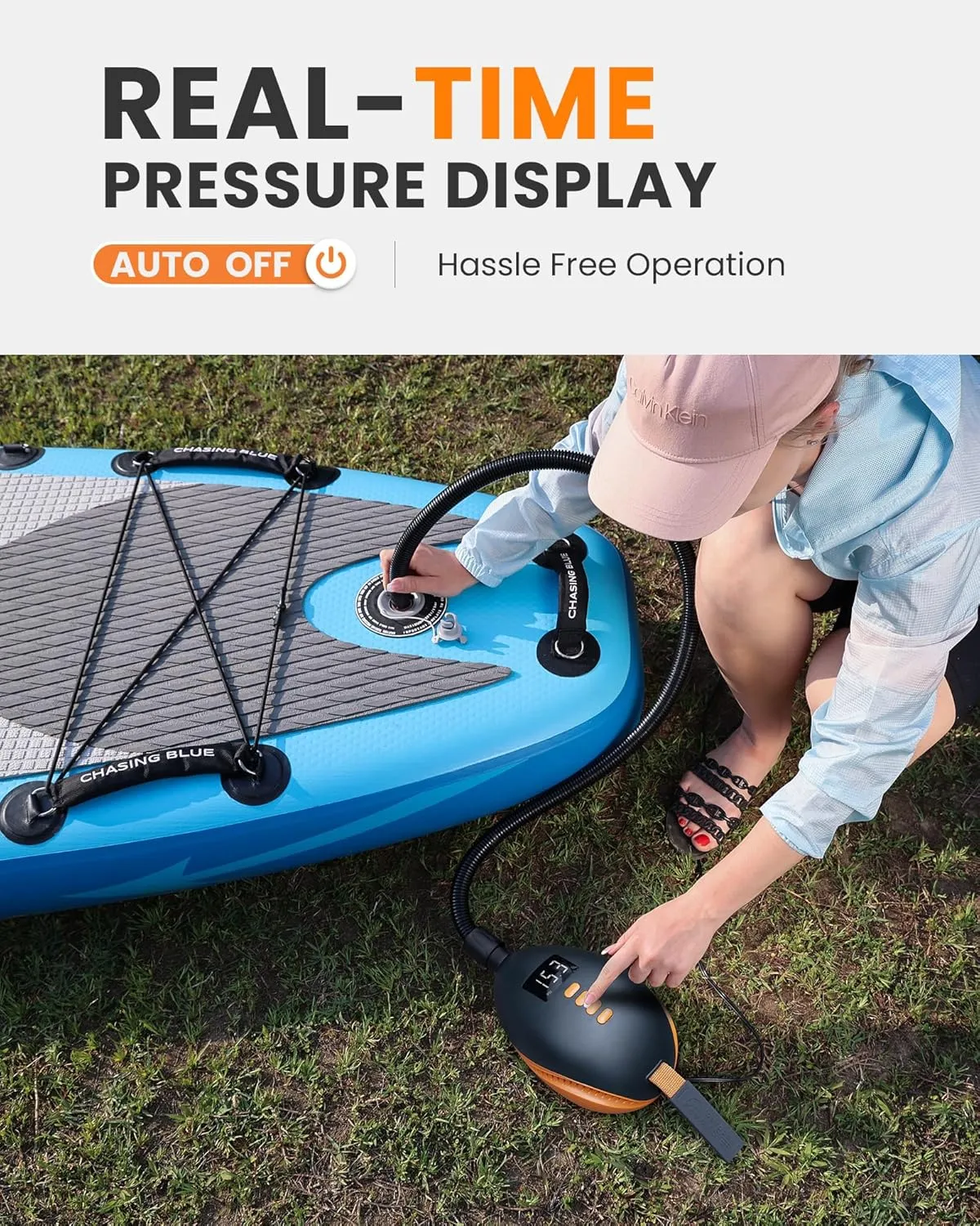 Outdoor Master 20PSI High Pressure Paddle Board Pump Electric Dolphin II -Quick Portable SUP Air Pump