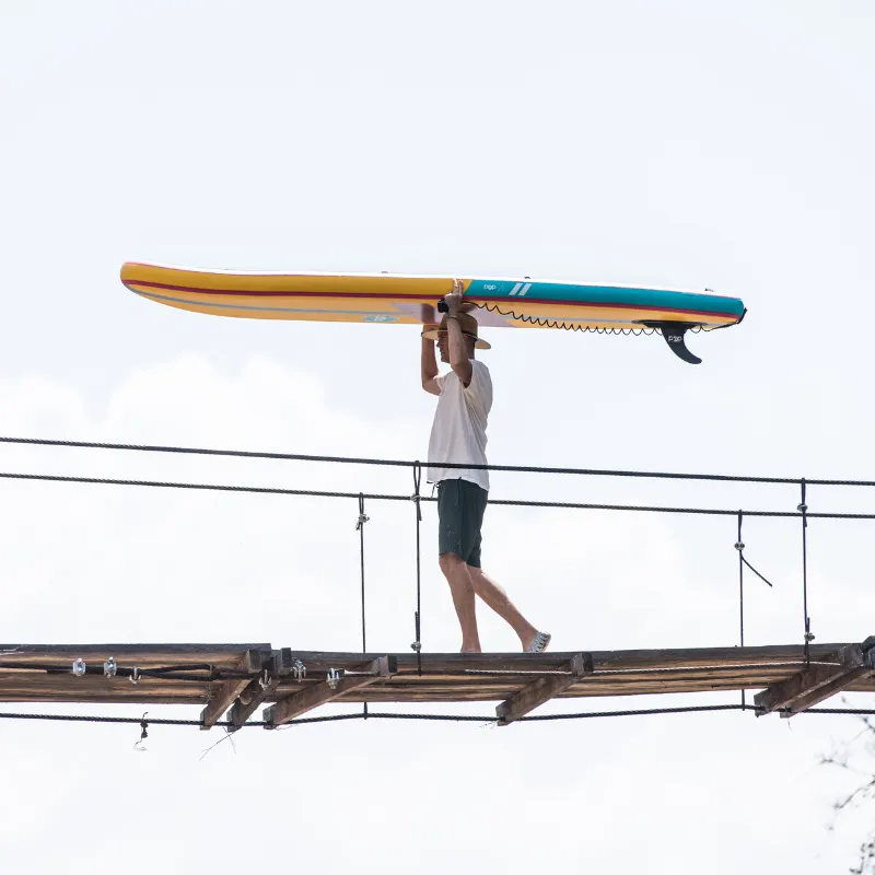 POP Board Co 11' Yacht Hopper Paddle Board Inflatable SUP - Turquoise/Pink/Yellow