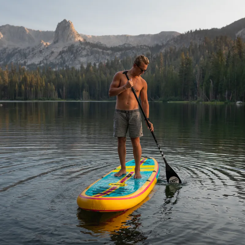 POP Board Co 11' Yacht Hopper Paddle Board Inflatable SUP - Turquoise/Pink/Yellow