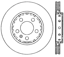 StopTech Power Slot 00-06 Audi TT Quattro / 04 VW Golf R32 Right Rear Slotted CRYO Rotor