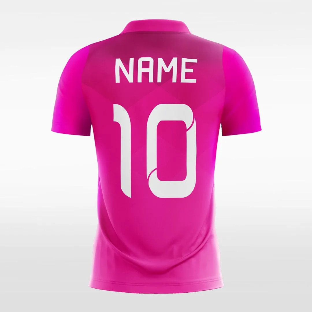 Vintage Neon Pink - Women Custom Soccer Jerseys Plaid Design