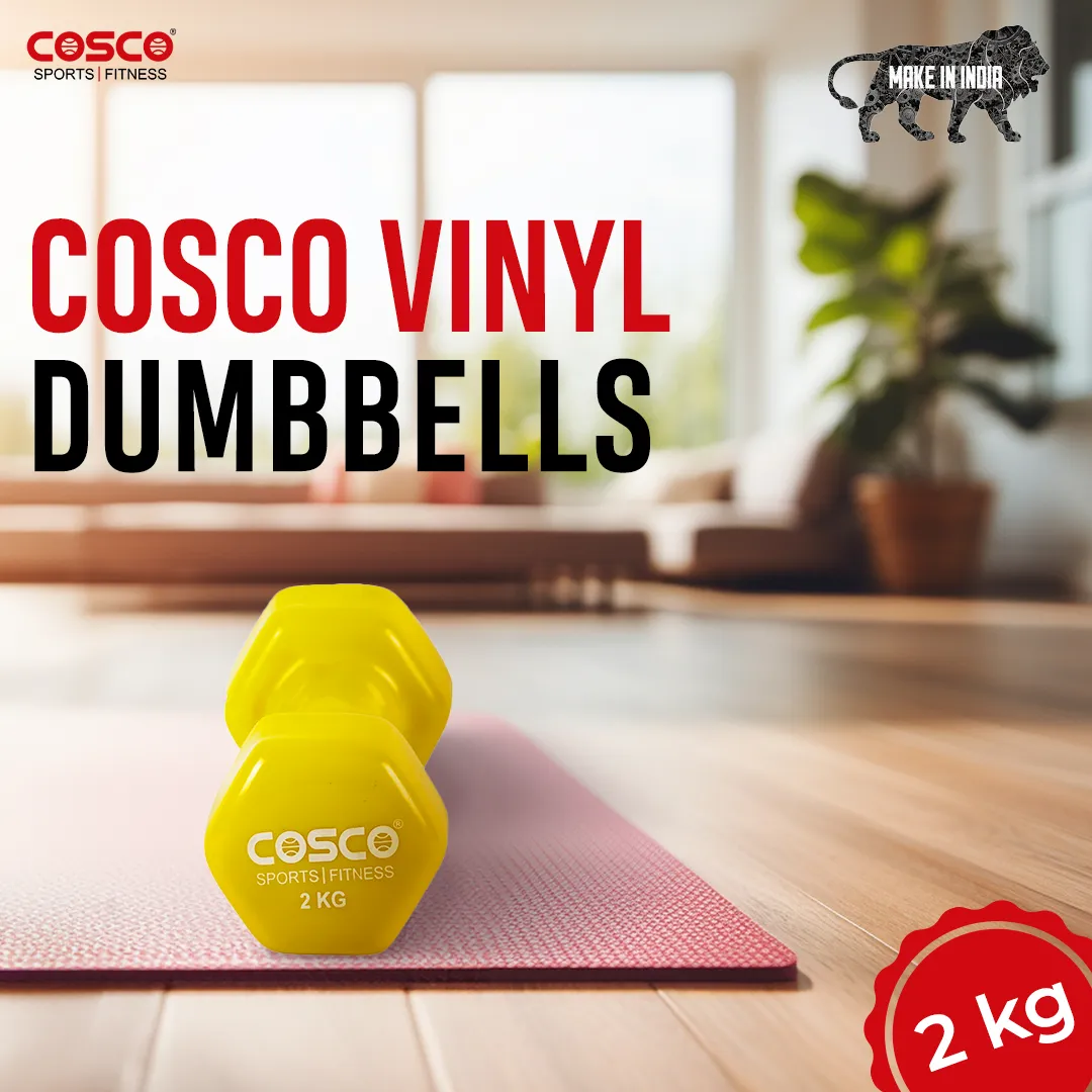 Vinyl Dumbbells ( Pair ) with Blister Free Grip