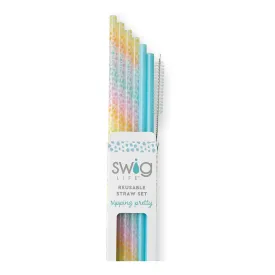 Wild Child   Aqua Reusable Straw Set